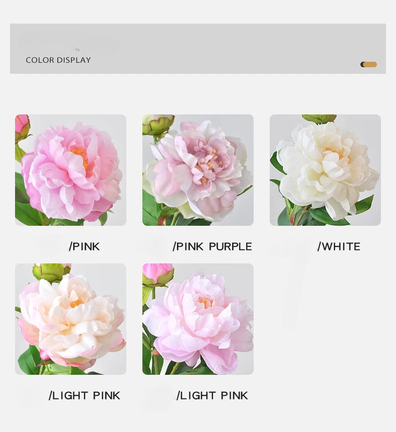 67CM 2-piece Luxurious Peony Artificial Flower Peony Silk Flower Nordic Home Decoration Wedding Soft Decoration Ornament