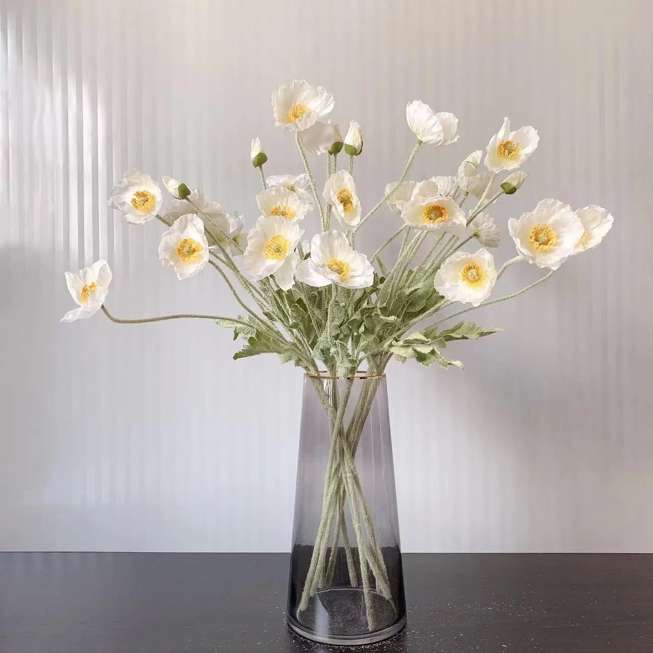 Poppy Flowers Silk Long Stem Housewarming Garden Table Wedding DIY Party Wedding Bridal Bouquet Decor