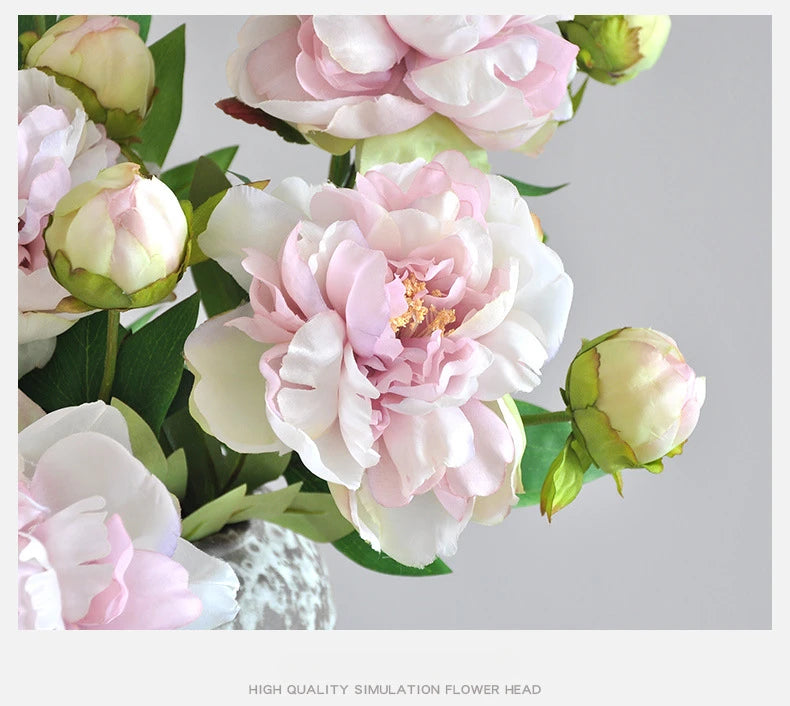 67CM 2-piece Luxurious Peony Artificial Flower Peony Silk Flower Nordic Home Decoration Wedding Soft Decoration Ornament