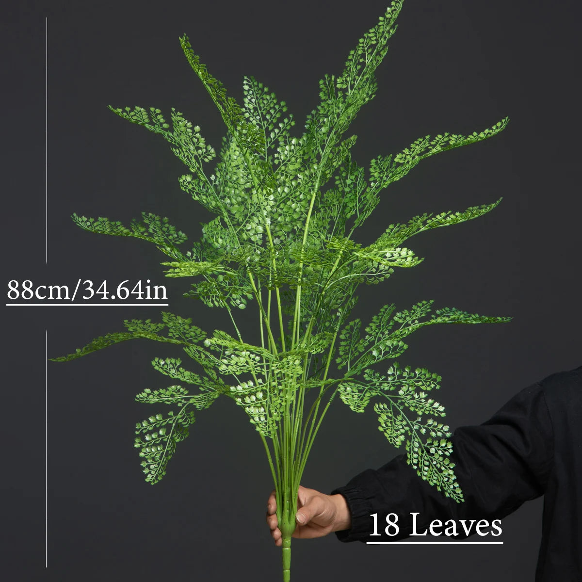 88cm 18Forks Large Fake Palm Plants Artificial Monstera Plastic Fern Leafs Faux Palm Tree Branch For Home Garden Party Decor