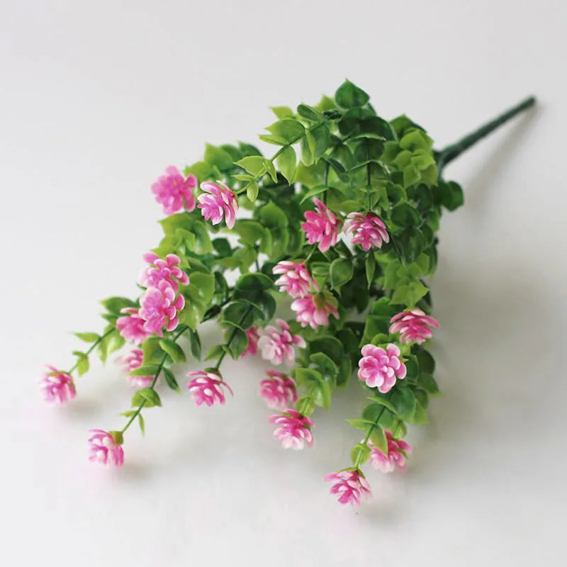 1 Bundle Crafted Flowers Outdoor UV Resistant Shrubs Plants Realistic Home Garden Outdoor Ceremony Wedding Arch Floral Decoration