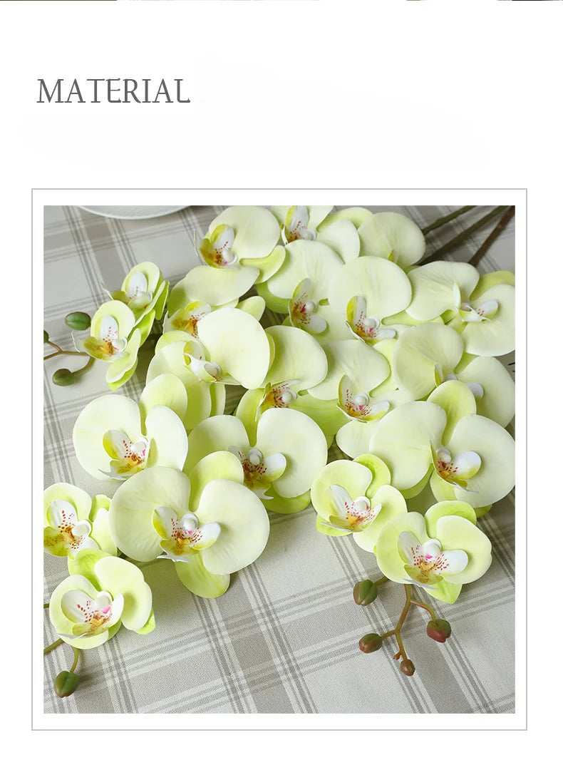 78CM High-end Film 7-head Butterfly Orchid Living Room Decoration Flower Wedding Venue Decoration Silk Flower