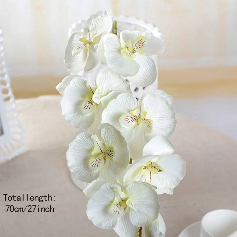 2pcs Lifelike Orchid Artificial Flowers Home Decor for Holidays/Spring/Summer Vibrant Silk Orchid Plants for Indoor Ambiance