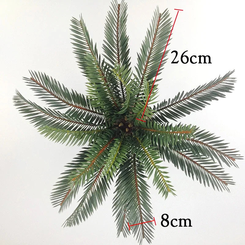 45cm Large Artificial Palm Tree Branch Tropical Fake Cycad Plants Plastic Coconut Tree Leafs For Home Garden Party Wedding Decor
