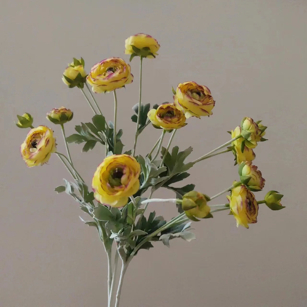 Delicate Small Peony Flower 6 Fork Silk Peony Flower Single Branch Bouquet Living Room Home Decoration Wedding