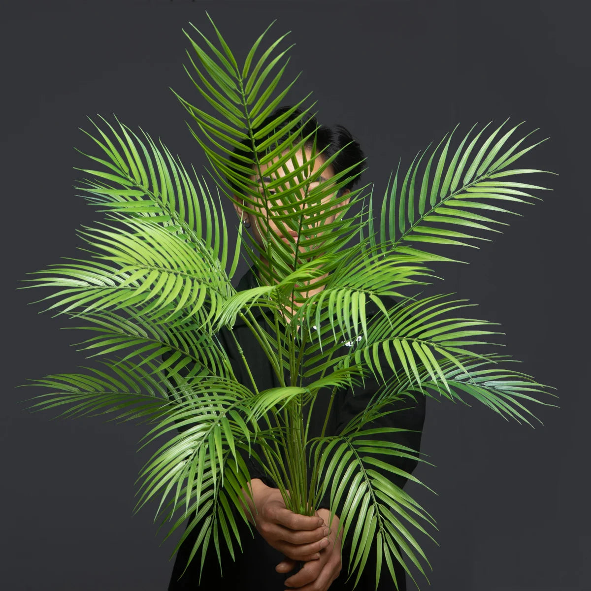 88cm 18Forks Large Fake Palm Plants Artificial Monstera Plastic Fern Leafs Faux Palm Tree Branch For Home Garden Party Decor