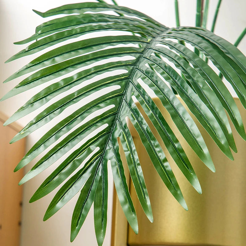 67-85cm Large Artificial Palm Tree Hand Crafted Plant Branch Tropical Banana Leaves Green Fabrical Monstera Leafs For Home Garden Decor