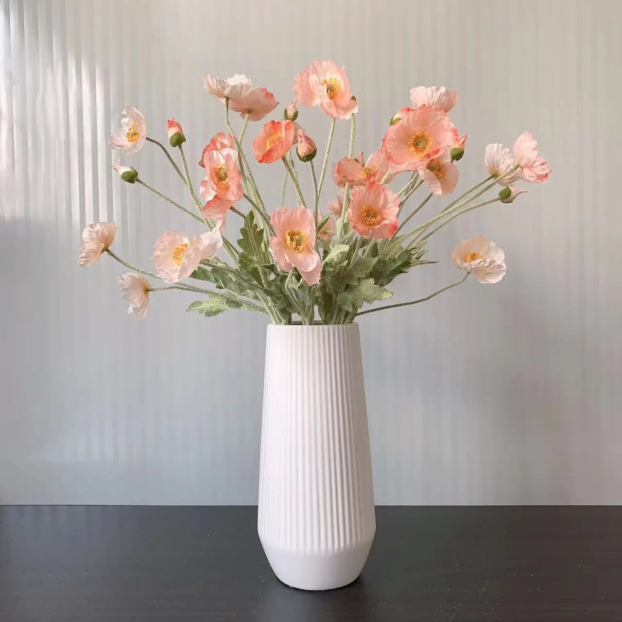 Poppy Flowers Silk Long Stem Housewarming Garden Table Wedding DIY Party Wedding Bridal Bouquet Decor