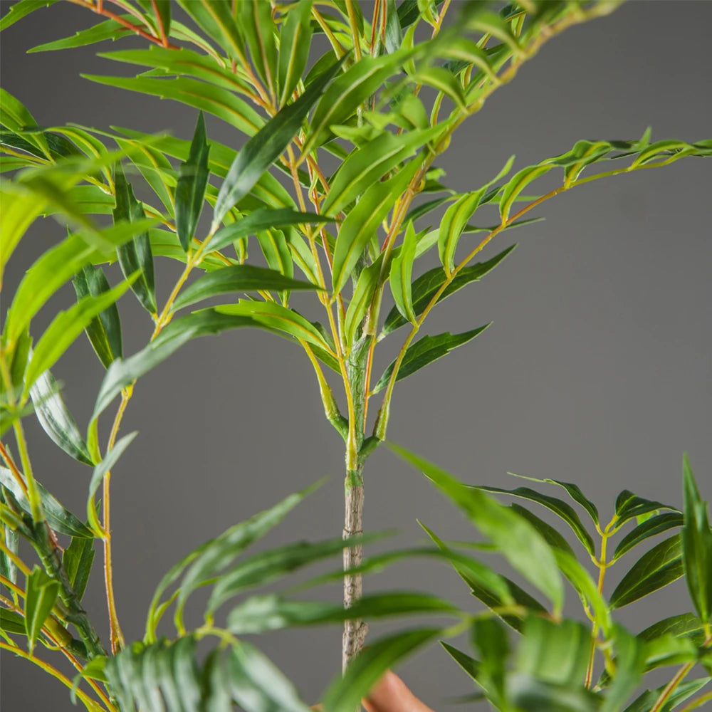 78-140cm Large Artificial Tree Real Touch Palm Tree Plastic Nandina Leaves Faux Tall Bamboo Plants For Home Garden Office Decor