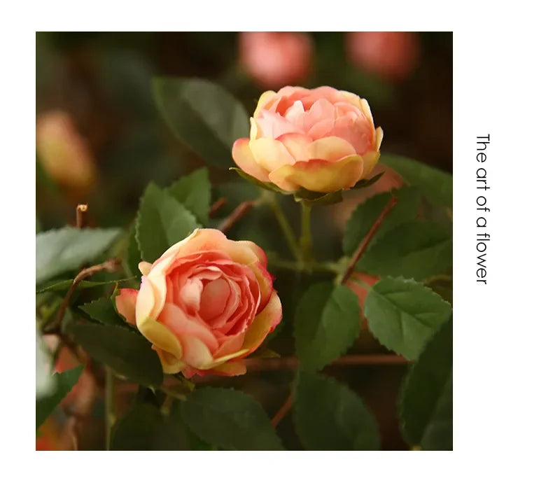 Rose flowers Crafted Hanging Plants Ivy Vine Leaves Greeny Chain Wall Home Room Garden Wedding Garland Outside Decoration