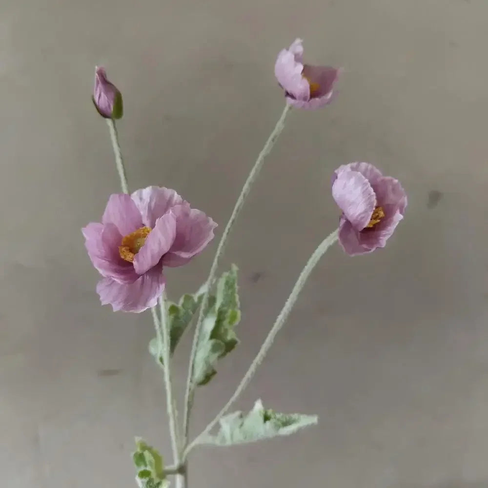 Poppy Flowers Silk Long Stem Housewarming Garden Table Wedding DIY Party Wedding Bridal Bouquet Decor