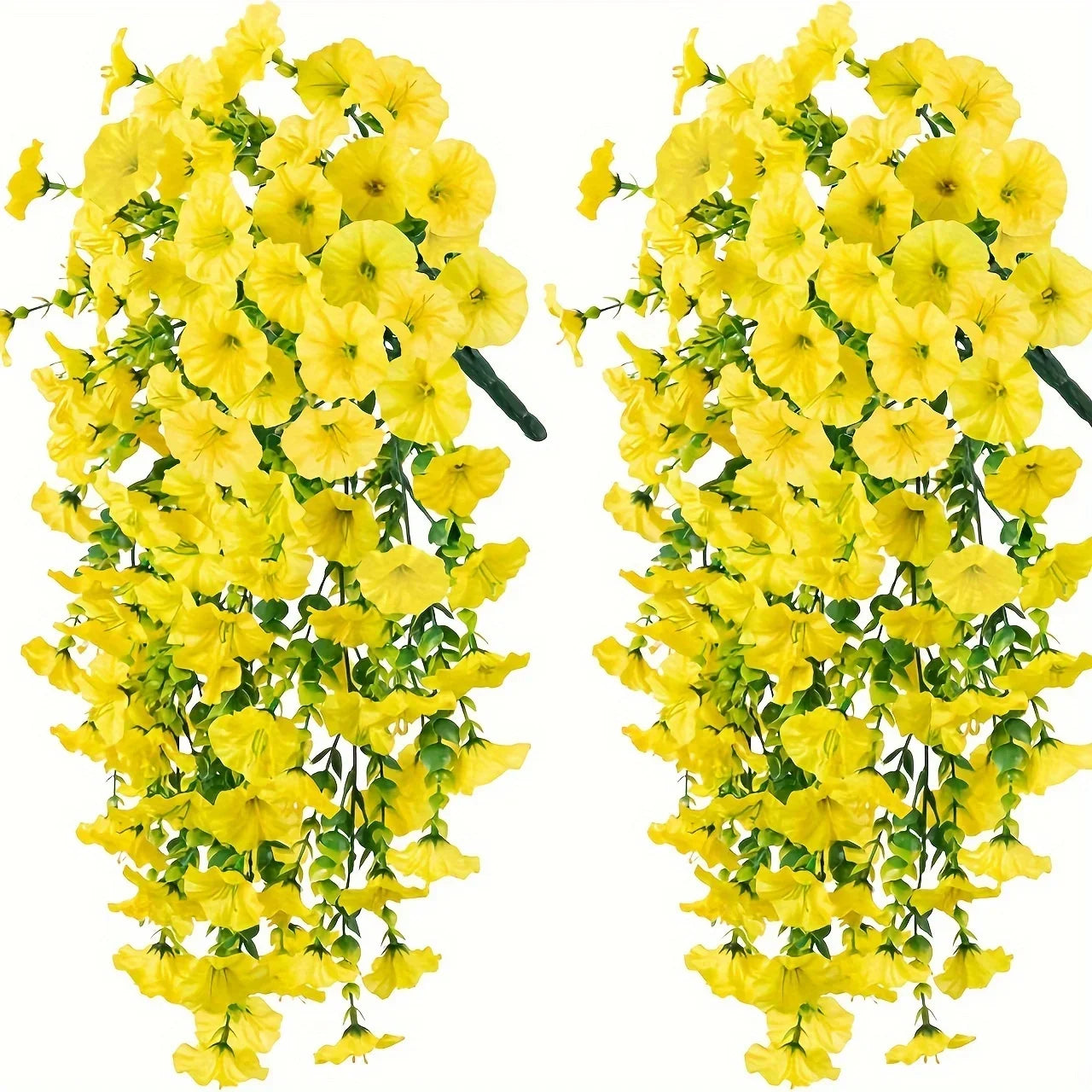 2pcs UV-Resistant Artificial Morning Glory & Eucalyptus Hanging Decor - Perfect for Home, Garden, Weddings | Versatile Outdoor