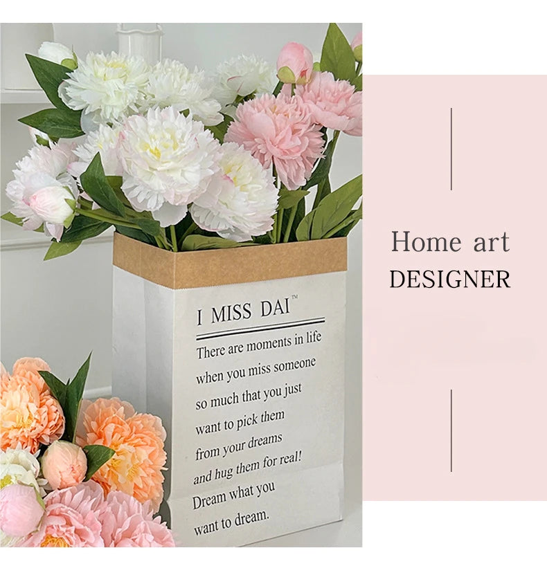 72CM 3-head Paeonia Peony Artificial Flowers Home Decoration Wedding Decoration Photography Props Lotus Silk Flowers