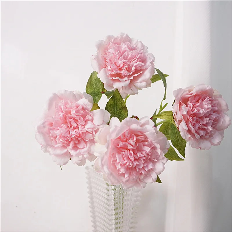 4Pc Moisturizing Real Touch Peony Flowers Artificial Home Decor Peonies Bride Bouquet Wedding Party Flower Arrangement Ornaments