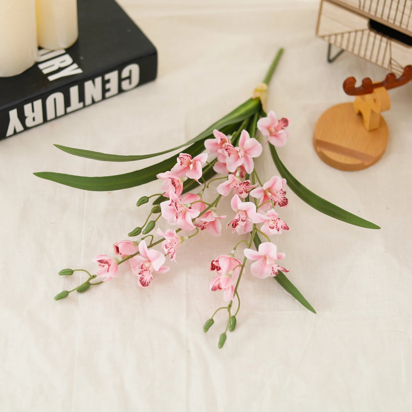 Vanilla Orchid Flower Artificial Flowers Freesia For Home Decoration Wedding Valentine's Day Arrangement Garden Party Vase Decor