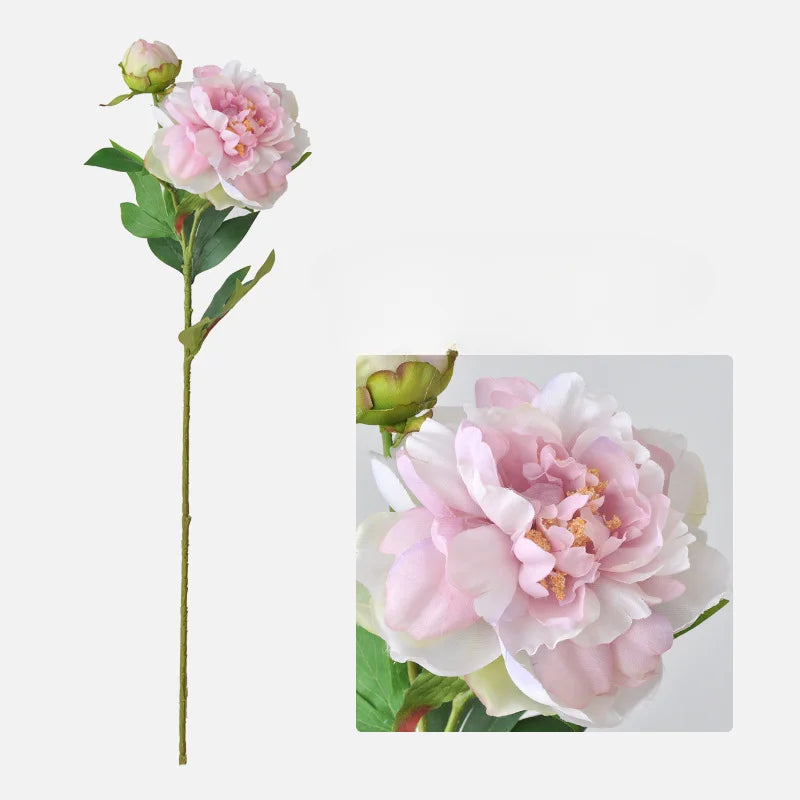 67CM 2-piece Luxurious Peony Artificial Flower Peony Silk Flower Nordic Home Decoration Wedding Soft Decoration Ornament