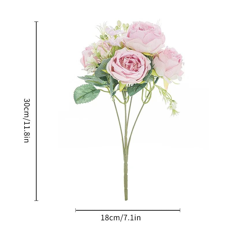 Crafted Flower for home decor Accessories Wedding Peony Arrangement wedding flores arificiales decorations Bouquet