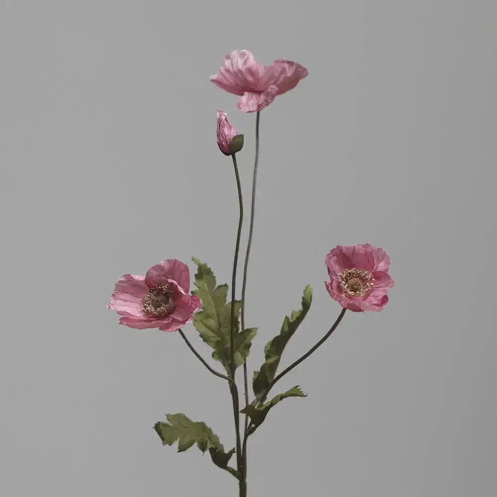 Poppy Flowers Silk Long Stem Housewarming Garden Table Wedding DIY Party Wedding Bridal Bouquet Decor