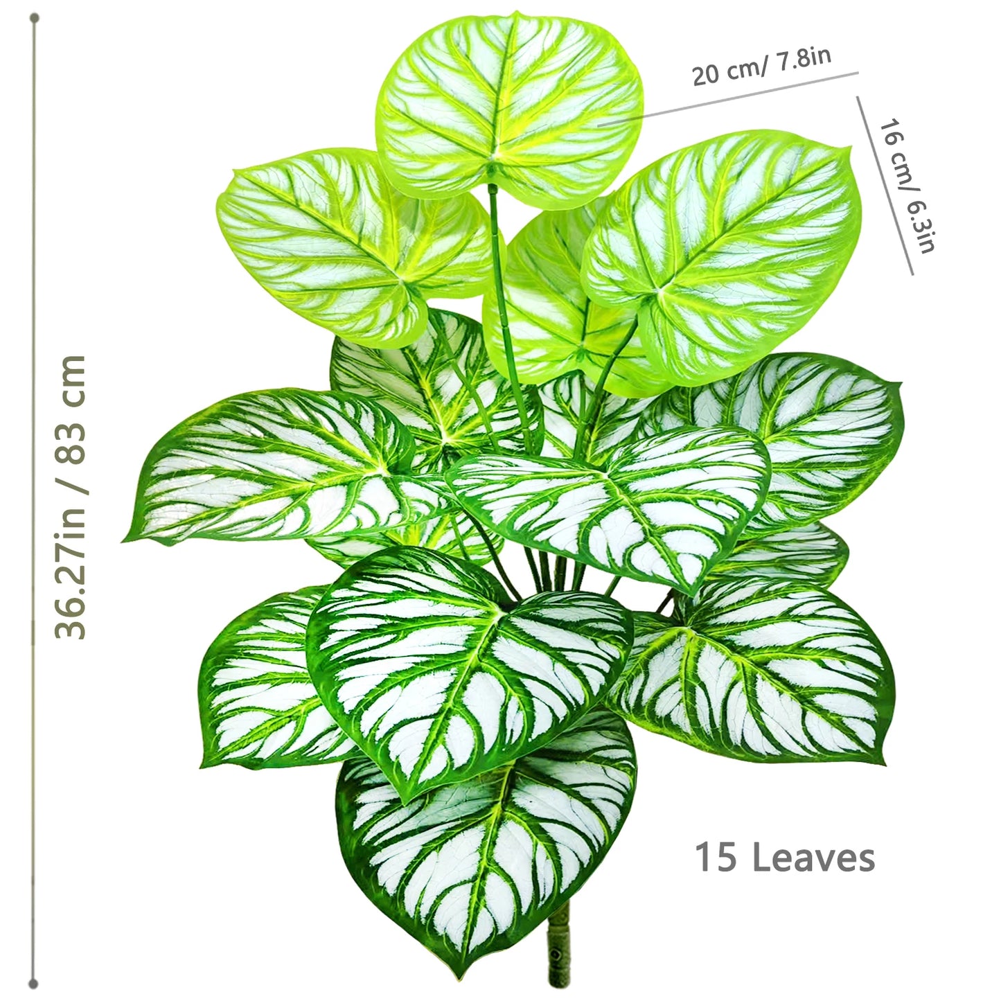 60-105cm /41.3in Artificial plant apple leaf fiddle leaf plastic leaf potted ornamental suitable for home decoration office