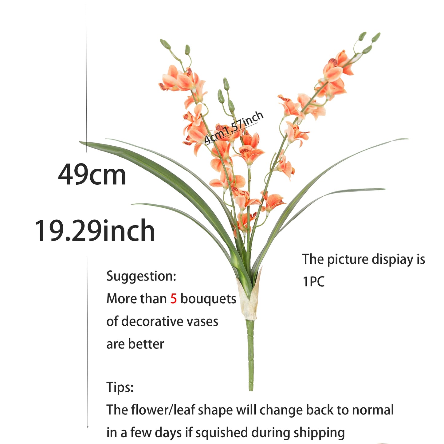 Vanilla Orchid Flower Artificial Flowers Freesia For Home Decoration Wedding Valentine's Day Arrangement Garden Party Vase Decor