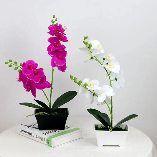 Latex Hand Crafted Butterfly Orchid  Silicon PU Real Touch Wedding Christmas Festival Home Decor Accessories