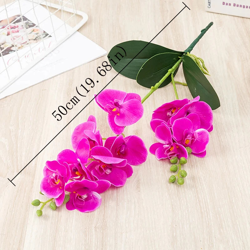 Latex Hand Crafted Butterfly Orchid  Silicon PU Real Touch Wedding Christmas Festival Home Decor Accessories