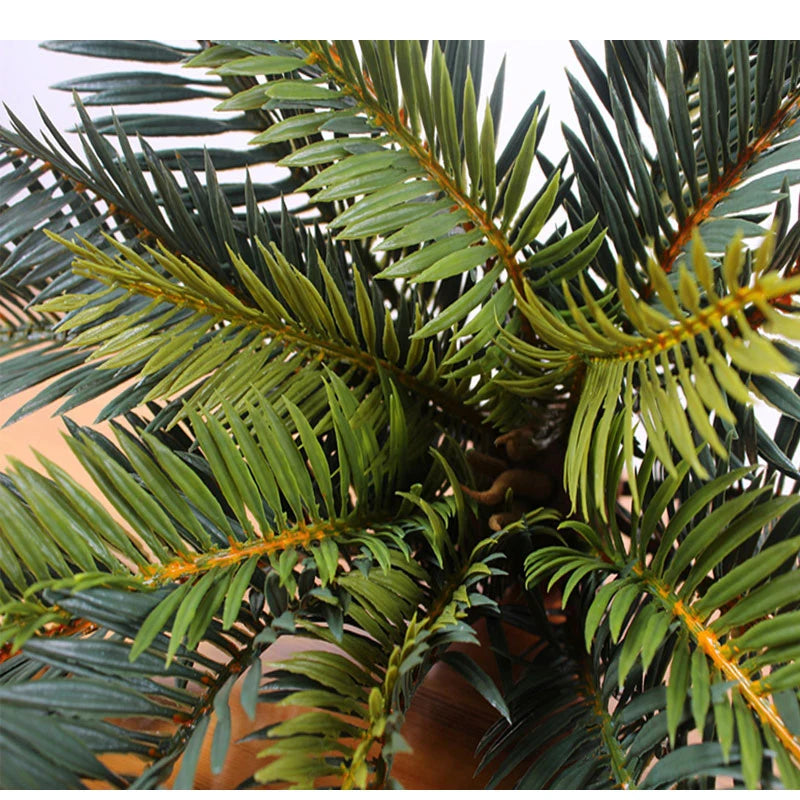 45cm Large Artificial Palm Tree Branch Tropical Fake Cycad Plants Plastic Coconut Tree Leafs For Home Garden Party Wedding Decor