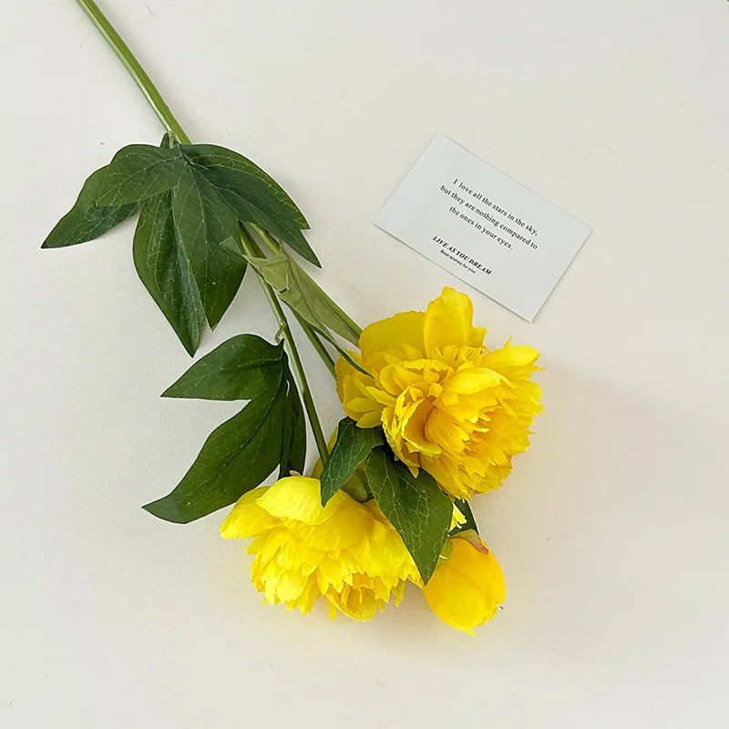 72CM 3-head Paeonia Peony Artificial Flowers Home Decoration Wedding Decoration Photography Props Lotus Silk Flowers