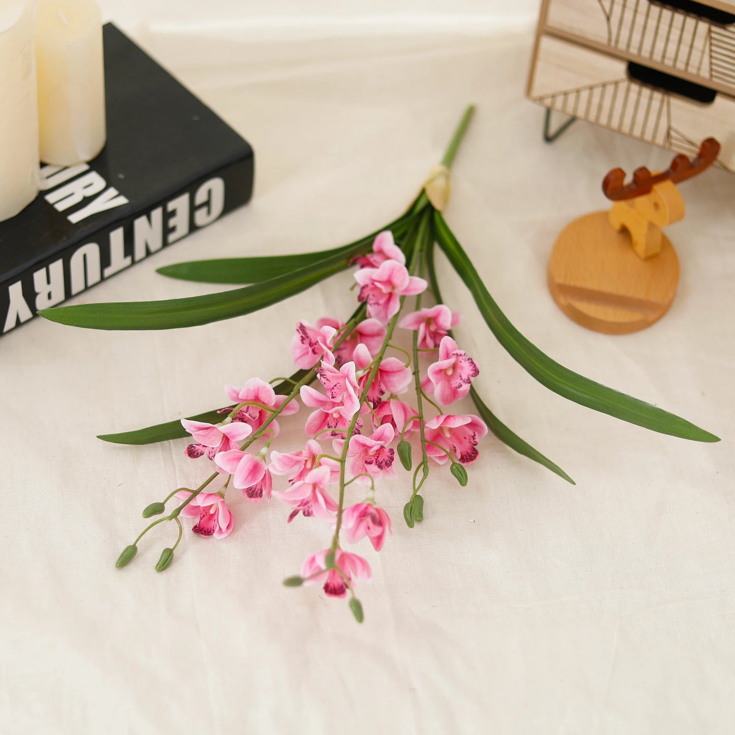 Vanilla Orchid Flower Artificial Flowers Freesia For Home Decoration Wedding Valentine's Day Arrangement Garden Party Vase Decor