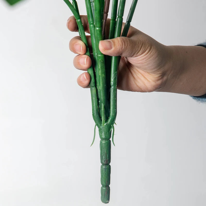 67-85cm Large Artificial Palm Tree Hand Crafted Plant Branch Tropical Banana Leaves Green Fabrical Monstera Leafs For Home Garden Decor