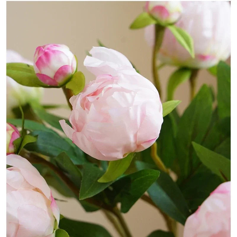 Luxury Artificial Peony Flowers for Decor Real Touch Silk Floral European Style Home Decor Fake Peonies for Living Room