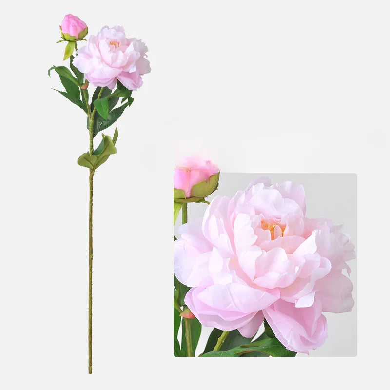 67CM 2-piece Luxurious Peony Artificial Flower Peony Silk Flower Nordic Home Decoration Wedding Soft Decoration Ornament
