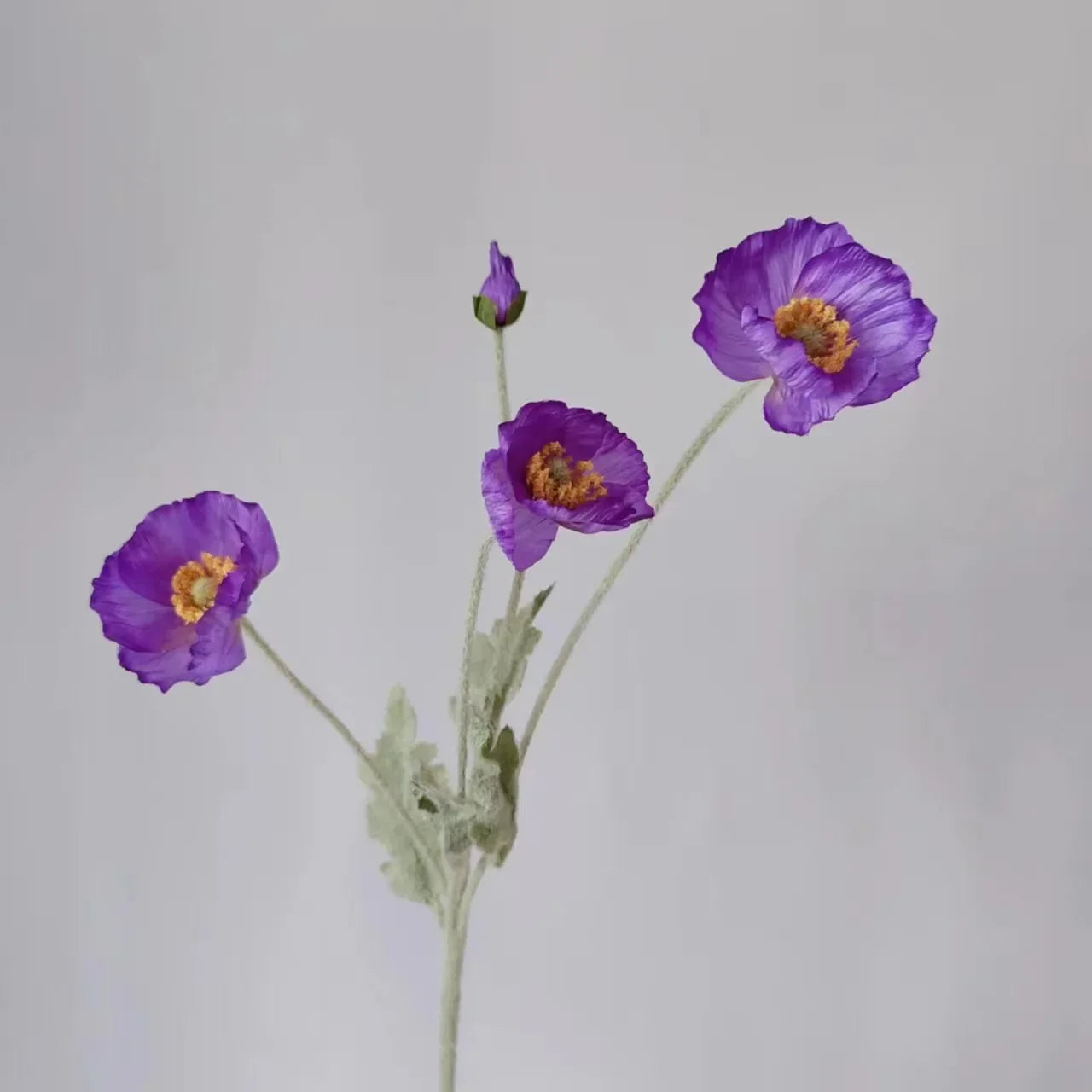 Poppy Flowers Silk Long Stem Housewarming Garden Table Wedding DIY Party Wedding Bridal Bouquet Decor