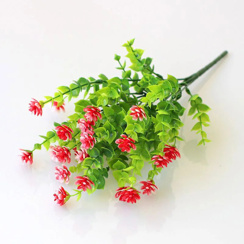 1 Bundle Crafted Flowers Outdoor UV Resistant Shrubs Plants Realistic Home Garden Outdoor Ceremony Wedding Arch Floral Decoration