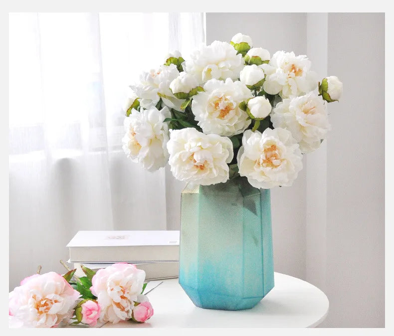 67CM 2-piece Luxurious Peony Artificial Flower Peony Silk Flower Nordic Home Decoration Wedding Soft Decoration Ornament