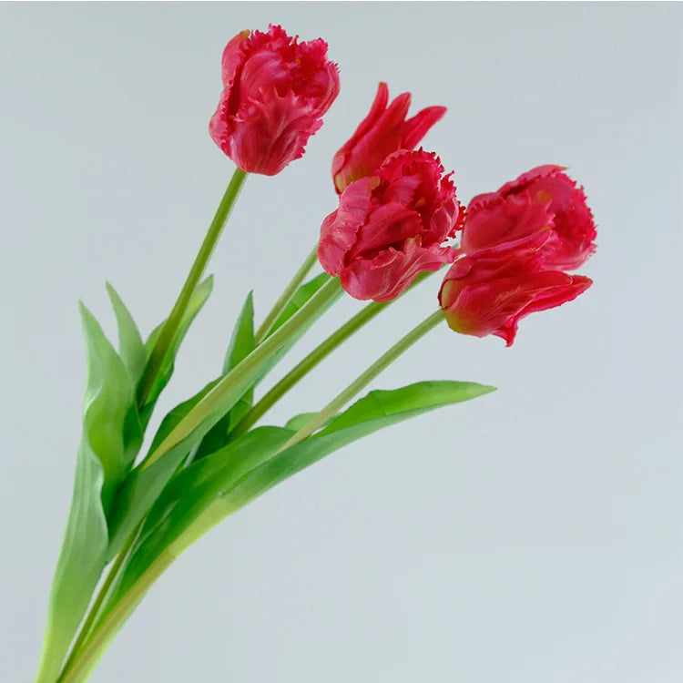 New Silicone Tulip Faux Flower Real Touch Bouquet 40CM Luxury Home Decorative Flowers Living Room Deco Flores Fake Plant