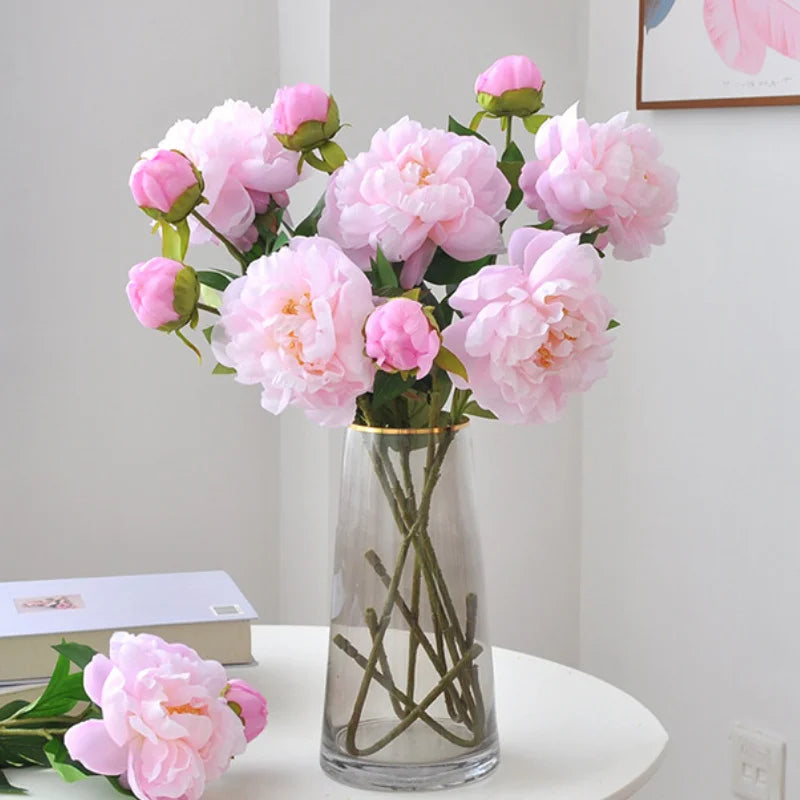 67CM 2-piece Luxurious Peony Artificial Flower Peony Silk Flower Nordic Home Decoration Wedding Soft Decoration Ornament