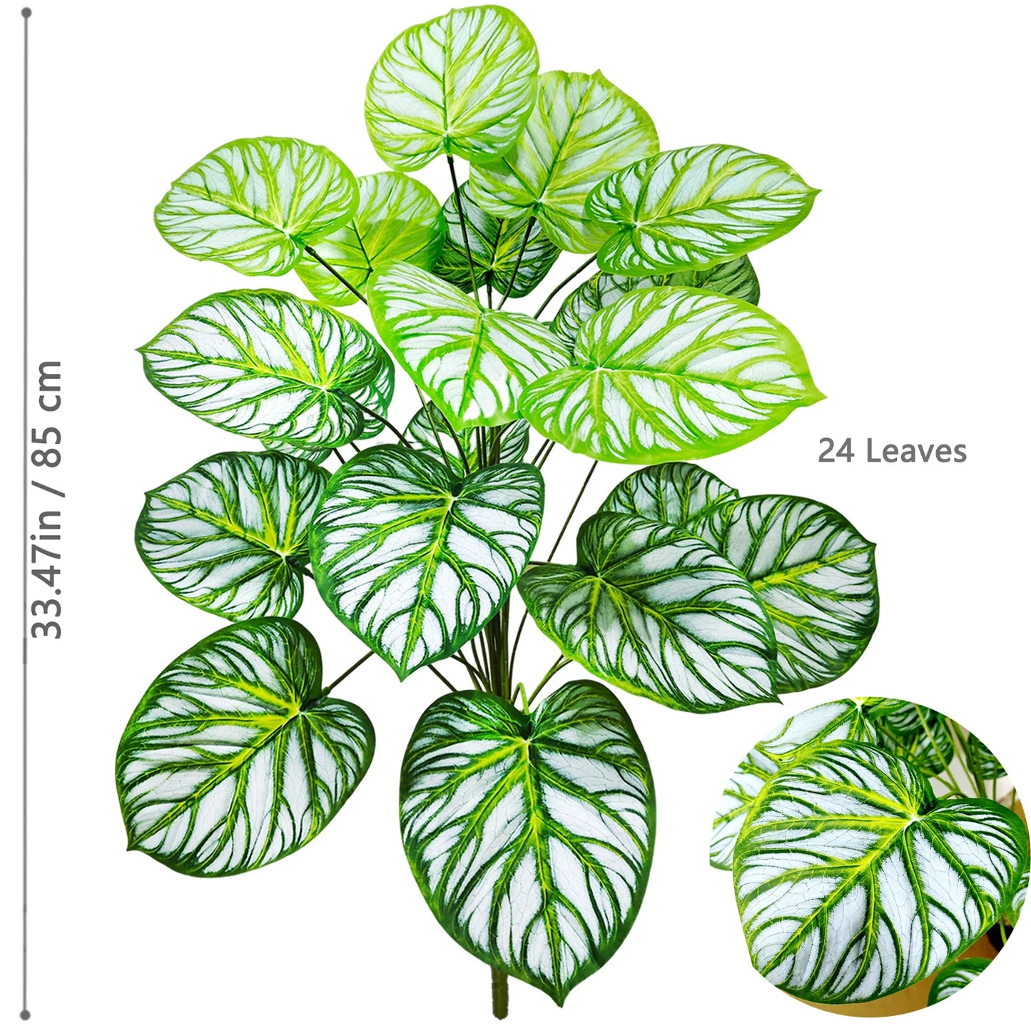 60-105cm /41.3in Artificial plant apple leaf fiddle leaf plastic leaf potted ornamental suitable for home decoration office