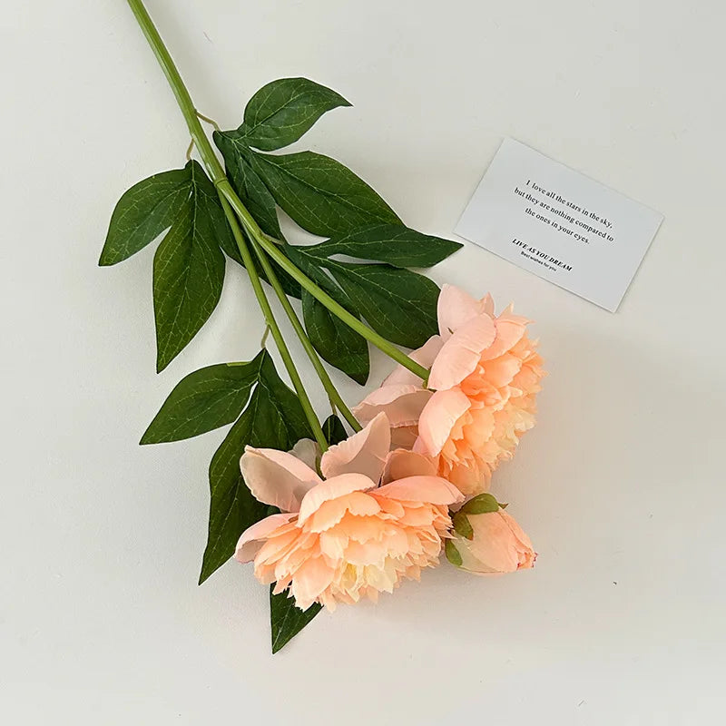 72CM 3-head Paeonia Peony Artificial Flowers Home Decoration Wedding Decoration Photography Props Lotus Silk Flowers