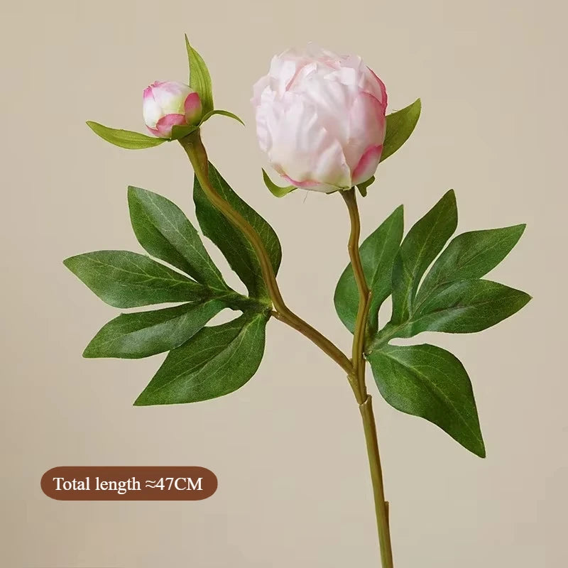 Luxury Artificial Peony Flowers for Decor Real Touch Silk Floral European Style Home Decor Fake Peonies for Living Room