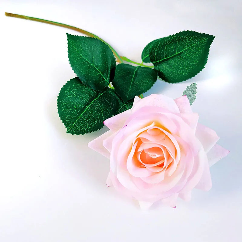 Latex Real Touch Rose Flowers, Kitchen, Birthday Party Decor, Home Decorations Branch, 12 PCs/Lot