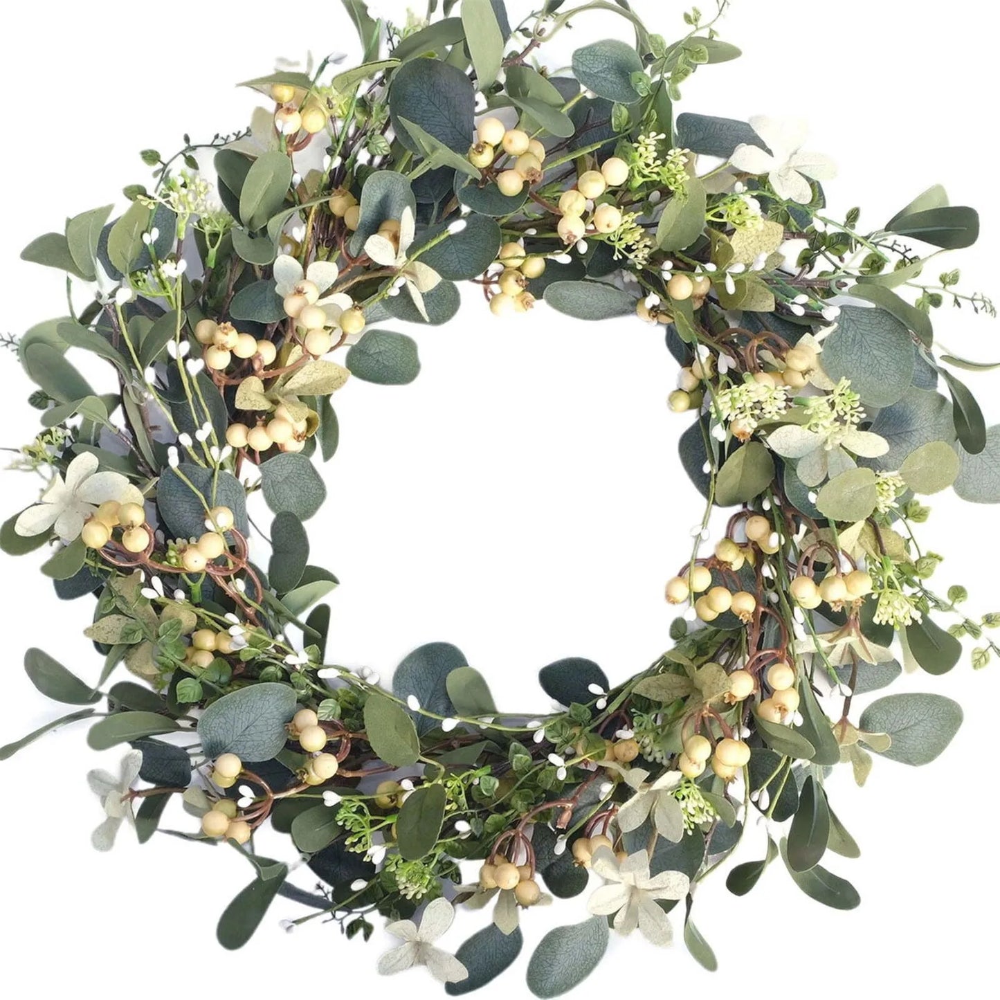 Simulation Artificial Vine Plant Berry Wreath Green Door Hanging Plant Wedding Courtyard Garden Home Party Wall Decoration