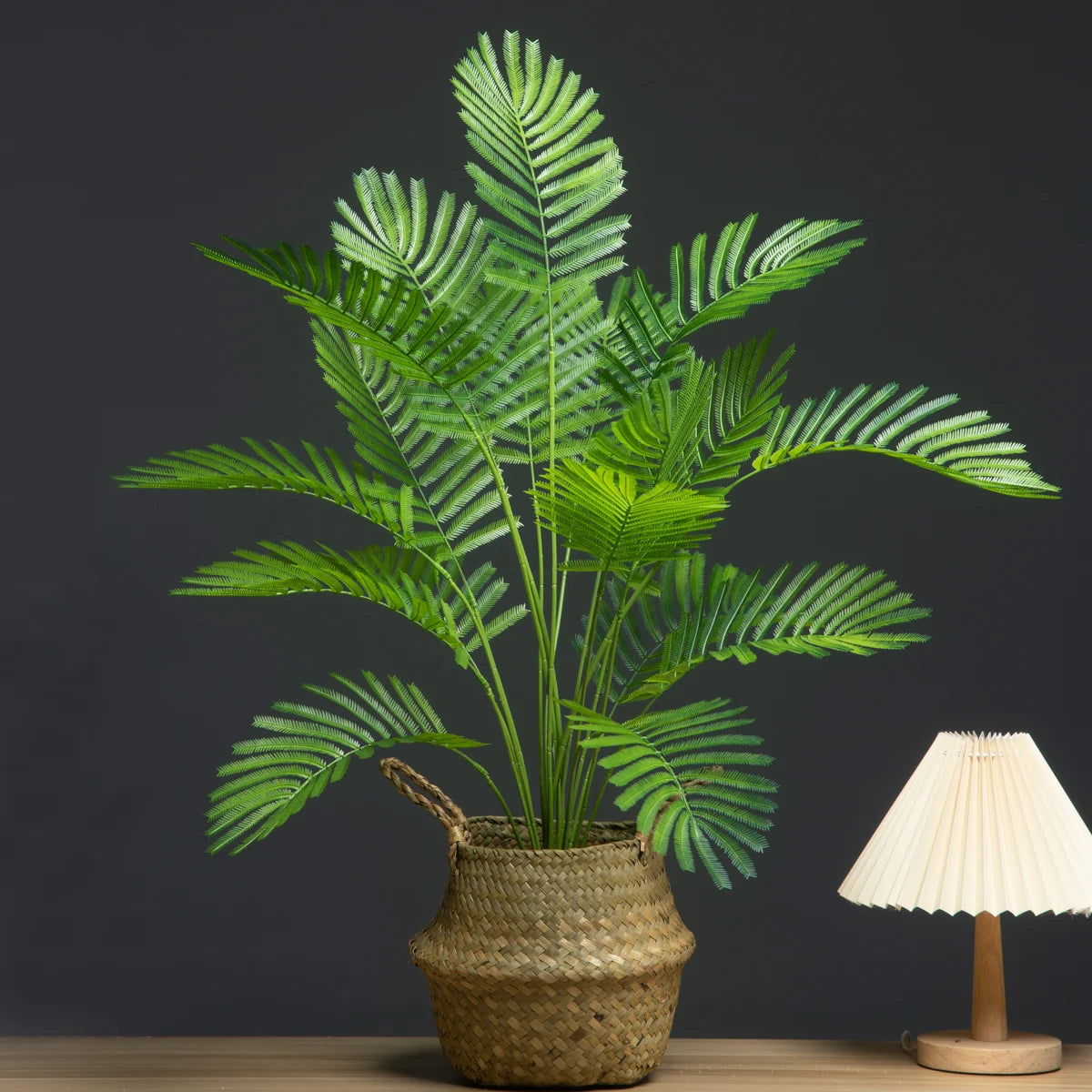 88cm 18Forks Large Fake Palm Plants Artificial Monstera Plastic Fern Leafs Faux Palm Tree Branch For Home Garden Party Decor