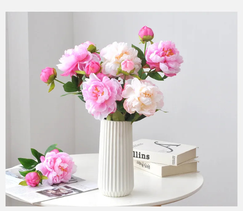 67CM 2-piece Luxurious Peony Artificial Flower Peony Silk Flower Nordic Home Decoration Wedding Soft Decoration Ornament