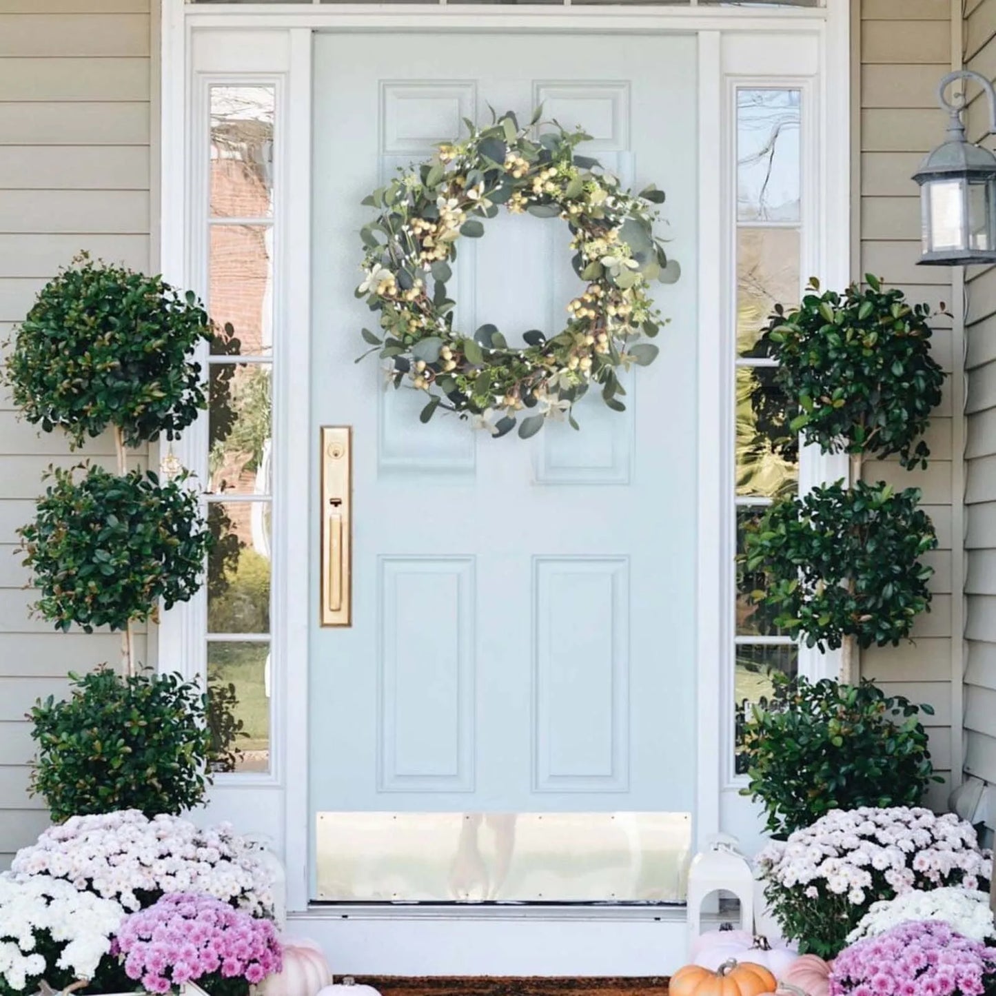 Simulation Artificial Vine Plant Berry Wreath Green Door Hanging Plant Wedding Courtyard Garden Home Party Wall Decoration