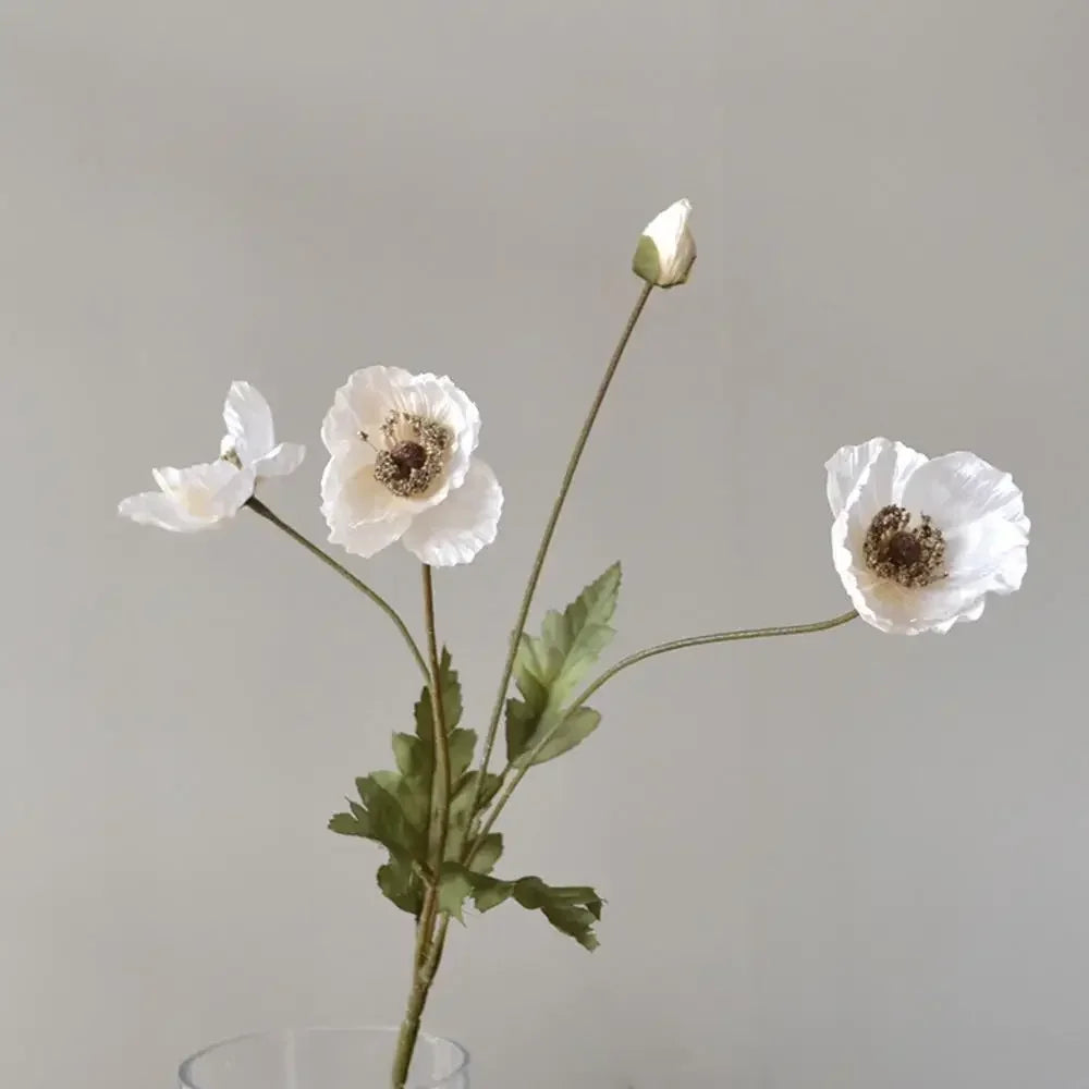 Poppy Flowers Silk Long Stem Housewarming Garden Table Wedding DIY Party Wedding Bridal Bouquet Decor