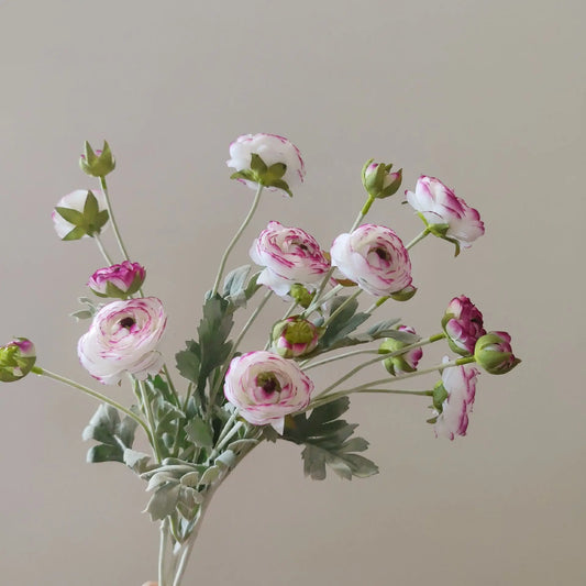 Delicate Small Peony Flower 6 Fork Silk Peony Flower Single Branch Bouquet Living Room Home Decoration Wedding