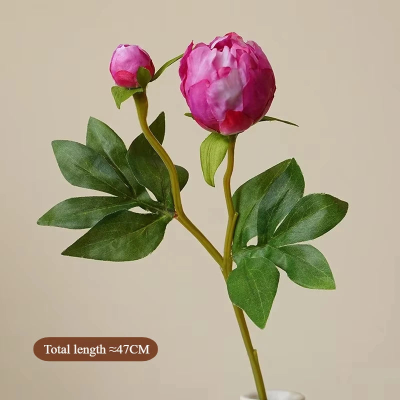 Luxury Artificial Peony Flowers for Decor Real Touch Silk Floral European Style Home Decor Fake Peonies for Living Room