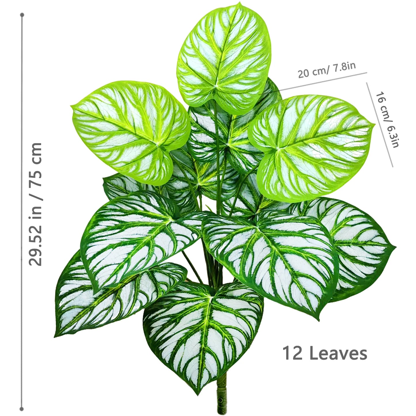 60-105cm /41.3in Artificial plant apple leaf fiddle leaf plastic leaf potted ornamental suitable for home decoration office