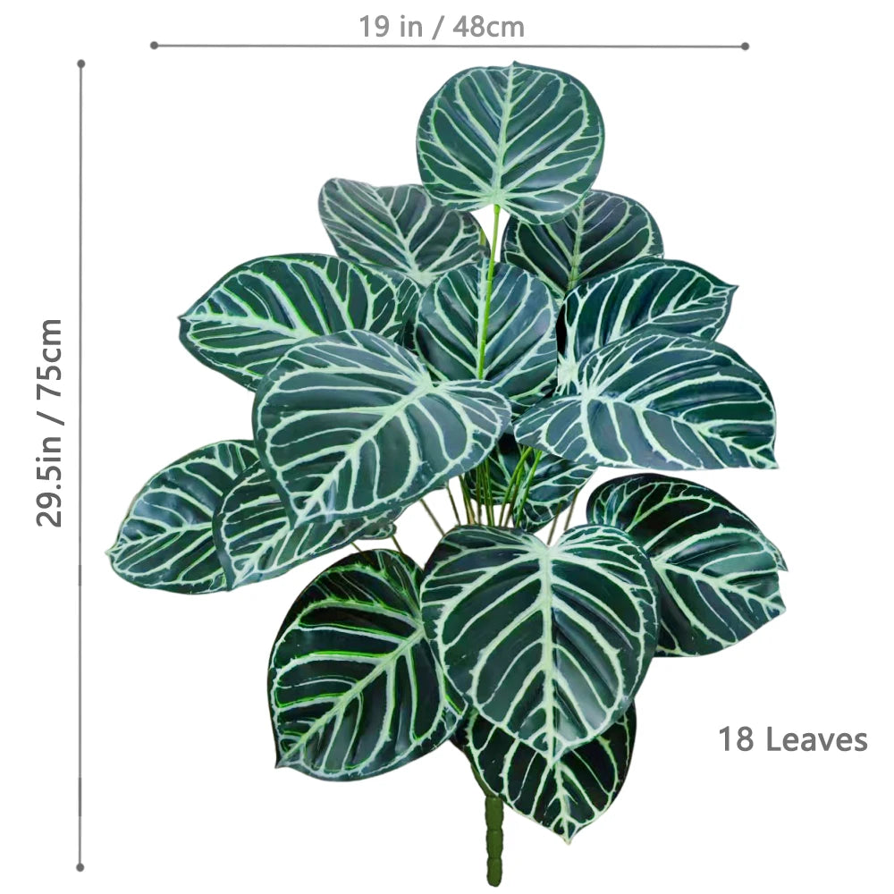 60-105cm /41.3in Artificial plant apple leaf fiddle leaf plastic leaf potted ornamental suitable for home decoration office